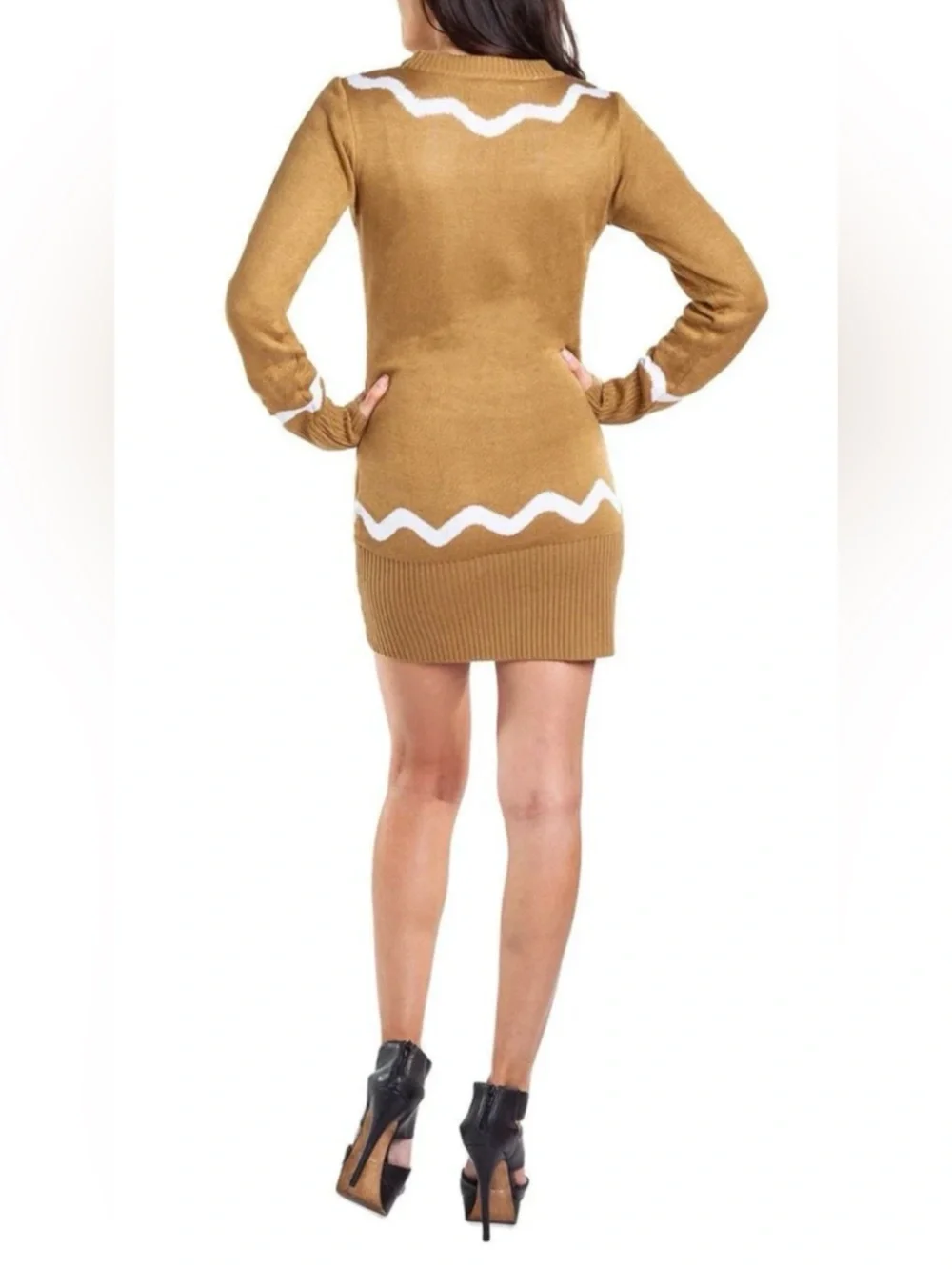 TIPSY ELVES WOMEN'S GINGERBREAD SWEATER DRESS SIZE XS - Picture 2 of 3